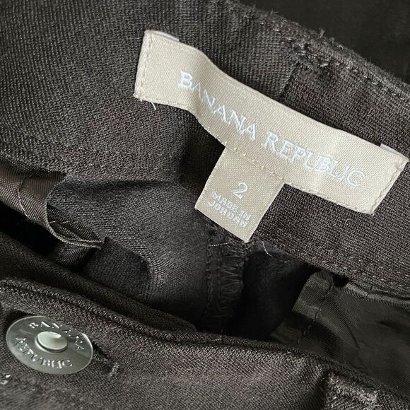 BANANA REPUBLIC Pants Women 2 Skinny Brown 8" Rise Riding Viscose-Cotton Stretch - Picture 7 of 9